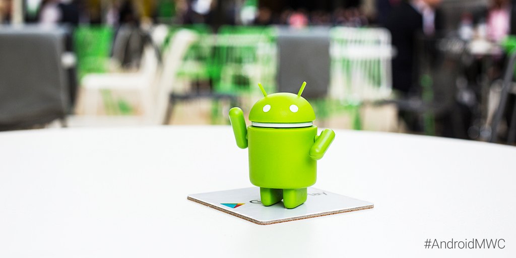 Android's tweet image. Wishing you were at #AndroidMWC? Don’t let FOMO get the best of you. This year, we’re bringing the Android Works space right to your feed.