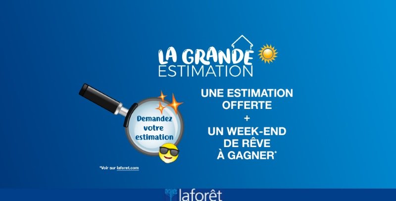 Laforet_france's tweet photo. 🌳🌳🌳 I Laforêt I 🌳🌳🌳 
LA GRANDE ESTIMATION - GRAND #JEU EN AGENCE 
Un estimation offerte + un week-end de rêve à gagner : rendez-vous vite dans votre agence la plus proche pour participer au tirage au sort ! 🍀 #PassezParLaforêt https://t.co/6qTbeUbRl6