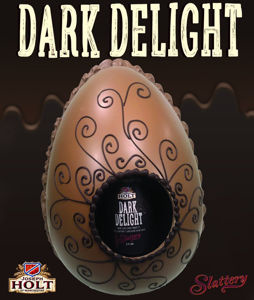 JosephHolt1849's tweet photo. Follow @JosephHolt1849 &amp; @Slattery_Cakes for your chance to win an 18" #EasterEgg with our #DarkDelight beer and a VIP ticket for you and a guest to our Launch Night at Slattery's! Retweet #darkdelightchocolatestout. Good luck!! 🍫🍻😀 https://t.co/ZkuVxRN3hB