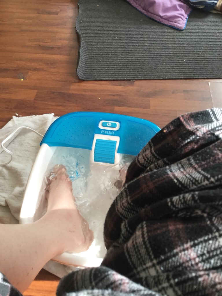 I am soaking my feets again today and tonight! Because my feets is sore! Yes I am on meds by the doc from Cambridge memorial hospital!