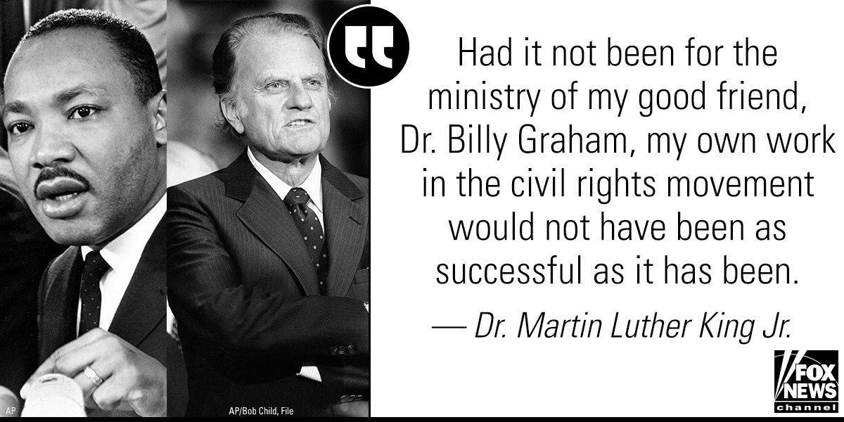 A look back at what Dr. Martin Luther King Jr. once said about the late Rev. Billy Graham. fxn.ws/2ozzn7o