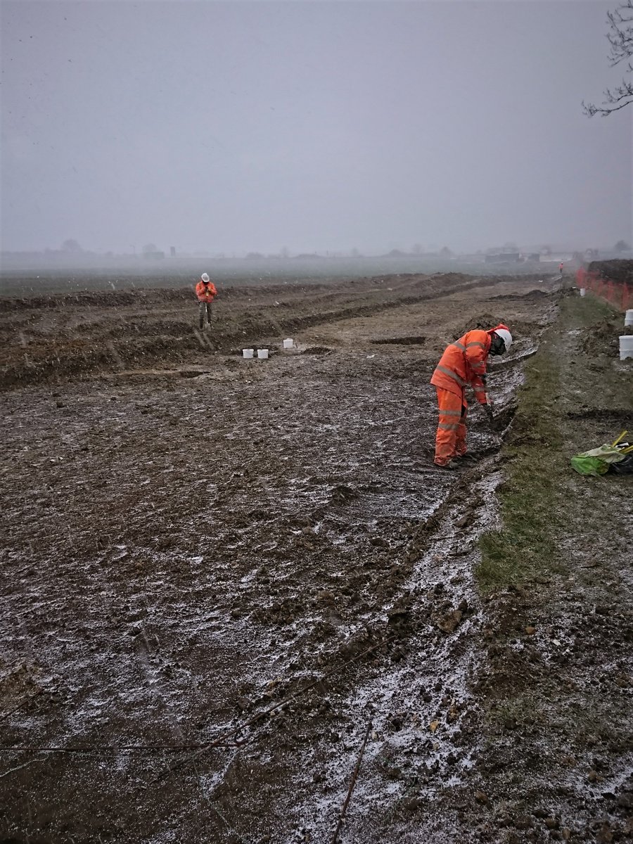 Busy carrying out some excavations in the snow in #Cambridgeshire.  #archaeology #snowday