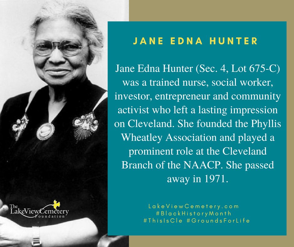 LakeViewCem's tweet photo. Watch a lecture about Jane Edna Hunter, presented by Anisi Daniels Smith, Instructor of Sociology, Hiram College here: https://t.co/4ccv9osFAI
#BlackHistoryMonth #GroundsForLife #ThisIsCLE https://t.co/Wb0RYssb3A