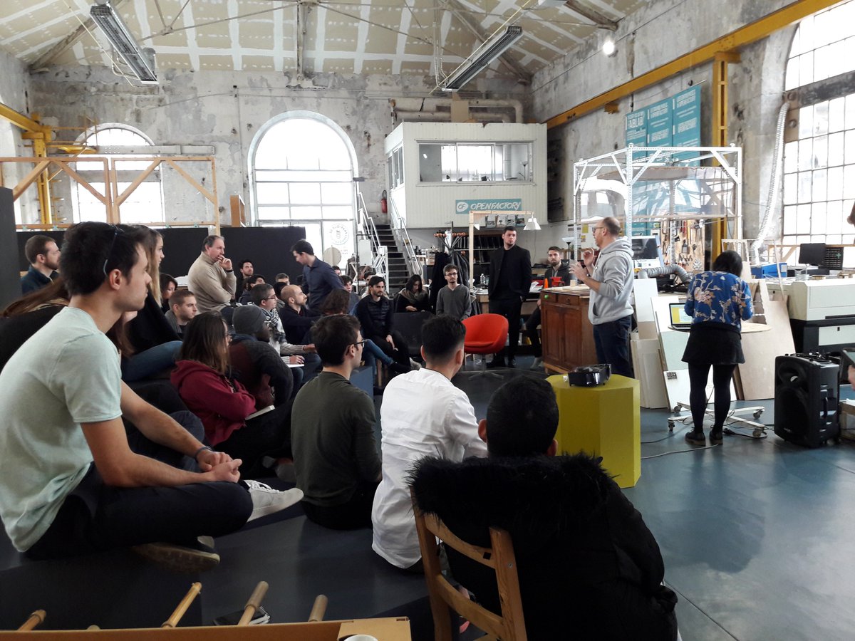 UniversiteLyon's tweet photo. La Pré-Fabrique de l’Innovation à #StEtienne accueille 30 #entrepreneurs pendant 5 jours à l’occasion du Winter Innovation Lab ! #prototypage #WIL2018 #innovation https://t.co/3j71PMBHr0