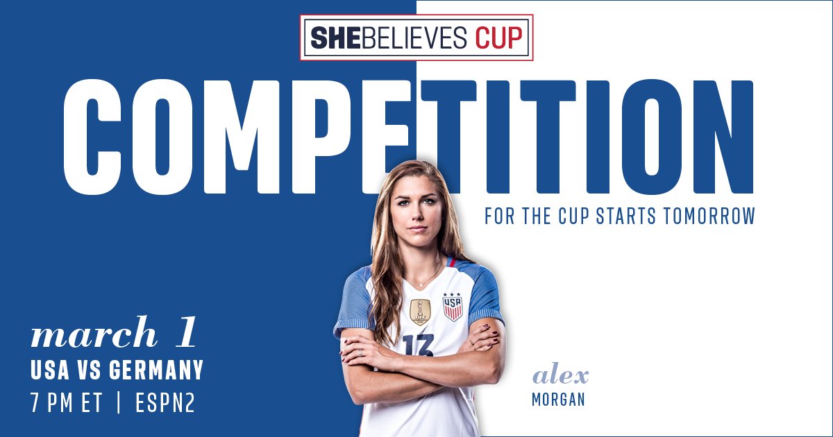 TOMORROW. 
TOMORROW. 
WE LOVE YA TOMORROW.

You guys, #SheBelievesCup 2018 is so soon. Be there » ussoc.cr/4c40