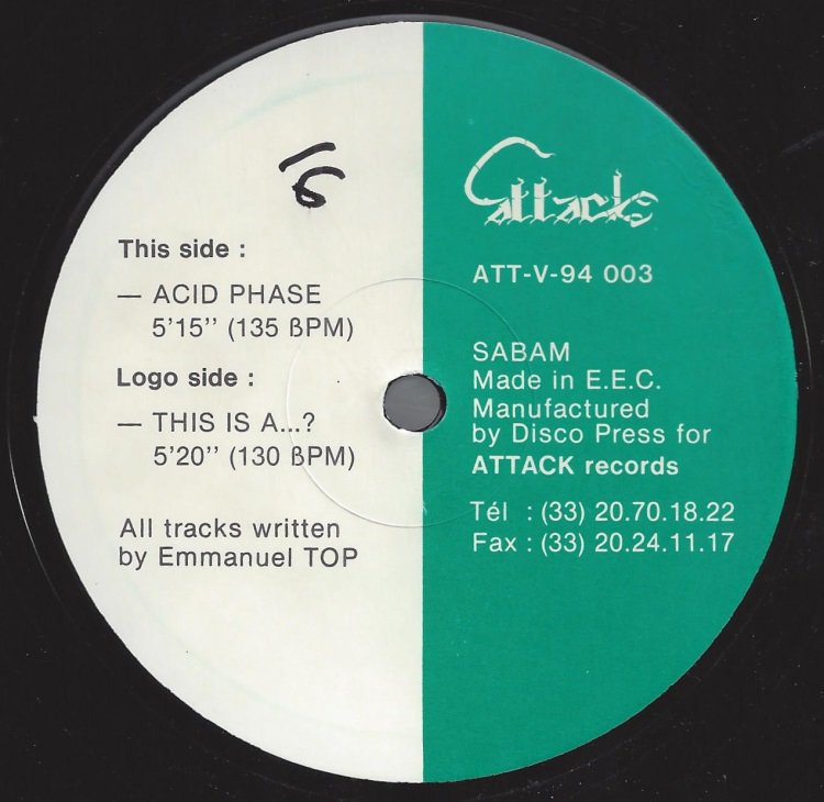 BobVanGhent's tweet photo. #AcidPhase by #EmmanuelTop (1994) on #AttackRecords:
 https://t.co/itxYz3WcWu
Top 25 in 2017 retro top 500 edition #TopRadio.
Live session by #NinaKarviz added.
(12" #vinyl) https://t.co/EvvT5FkNXg