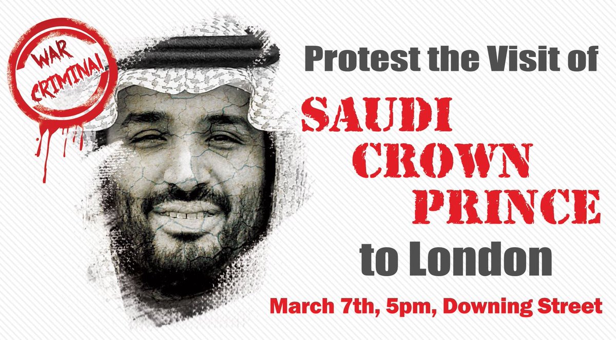 Image result for mohammed bin salman visit to uk protest