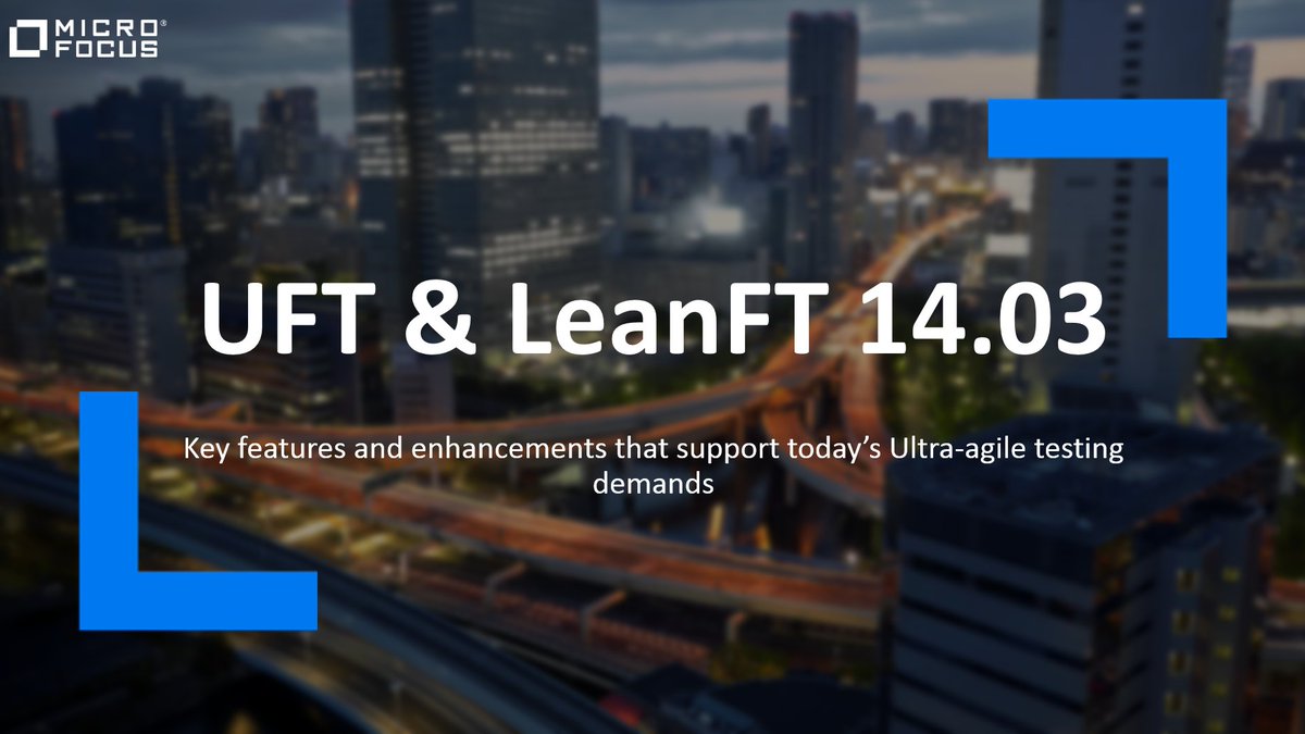 CaleORourke's tweet photo. Unveiling the release of #UFT and #LeanFT 14.03! See what's new here: https://t.co/QX9RWpJ6yy #testautomation #MicroFocus https://t.co/zrdFkKyer8