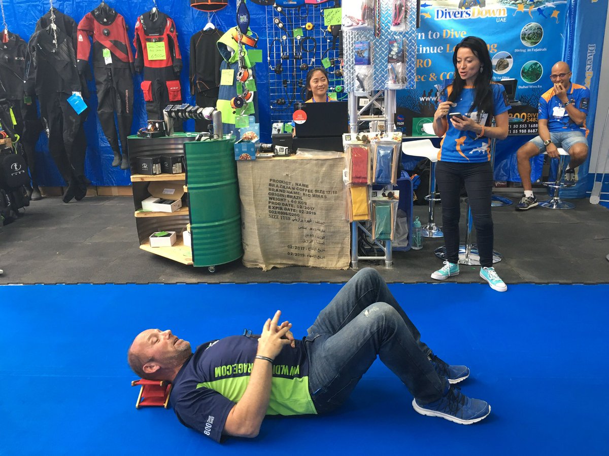 DiversDownUae's tweet photo. Day Two of #DMEX featuring live demonstrations of the Dive Garage Head hammocks...perfect beach lounging gear! See you on stand D-46 #DIBS https://t.co/jh8fyIuIzV