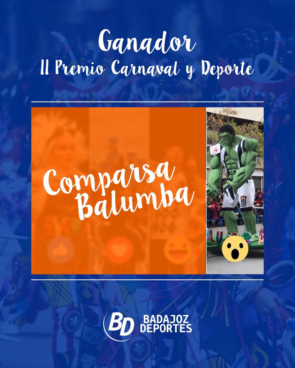🎭 La <a href="/ComparsaBalumba/">Comparsa Balumba</a> se adjudica el II Premio Carnaval y Deporte tras ser la más votada por los usuarios. ¡Enhorabuena! 🎊🎉