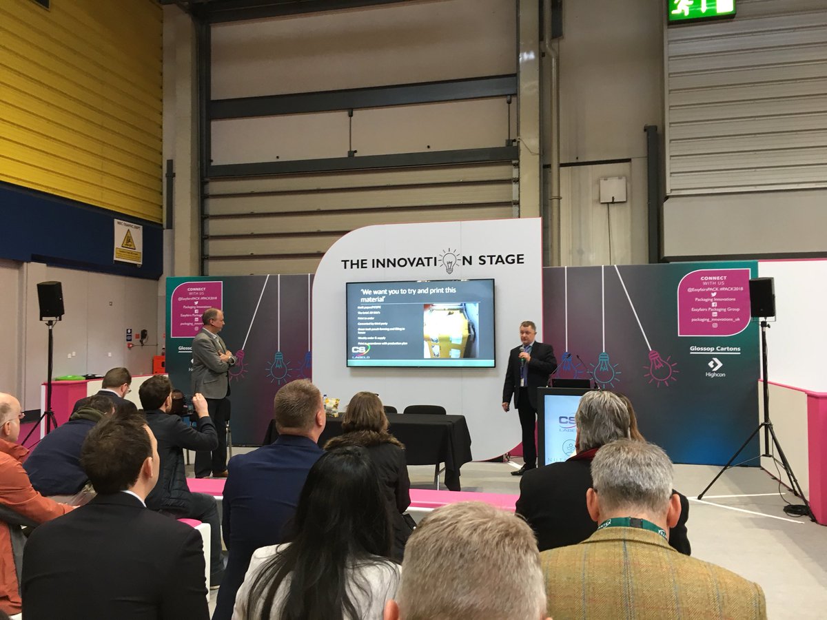 MooreAndBuckle's tweet photo. Some great talks at packaging innovations #PACK2018 @CSLabels https://t.co/kyD34Vr43T