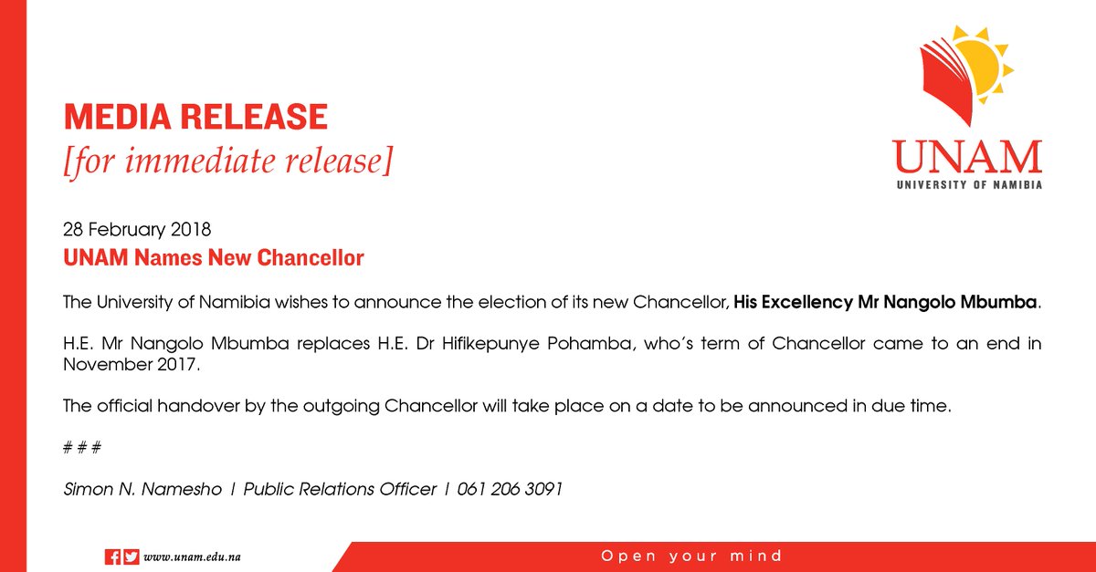 unam_na's tweet photo. UNAM Names New Chancellor https://t.co/kmrDGFVjzw