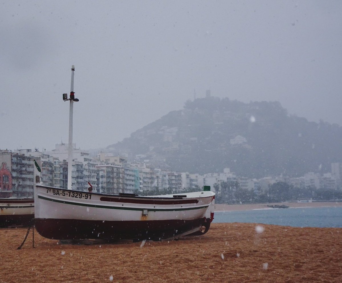 laiavinas6's tweet photo. Matí molt fred i acompanyat de neu a Blanes. #nevadatv3 https://t.co/ZxmXuLRJOO