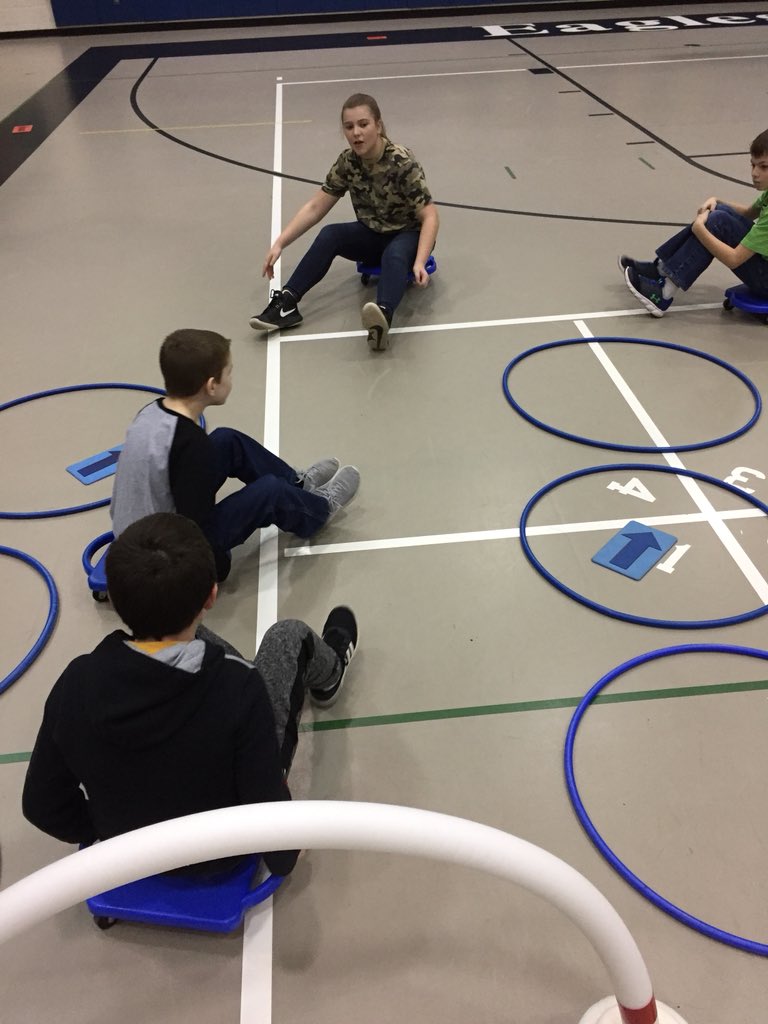 BES_PE's tweet photo. We had another great #ModifiedPE class yesterday, continuing through the Heart Maze! ☺️#PEForEveryone #KindnessMatters https://t.co/aJhZq6FY9J
