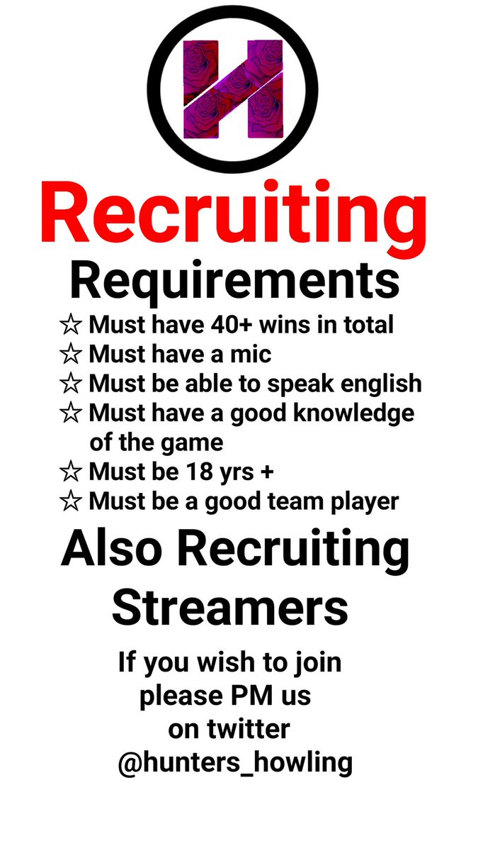 HuntersHowling's tweet image. Hey guys were recruiting please RT