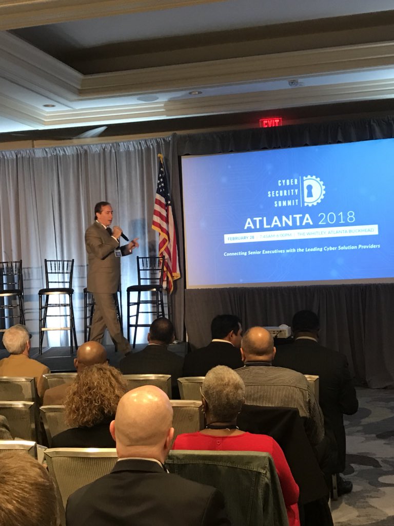Saenz_says's tweet photo. .@bradfordrand opens the Annual #Atlanta #CyberSecurity Summit! #CSSAtlanta #IT #InfoSec https://t.co/w9xMzZ2oM6