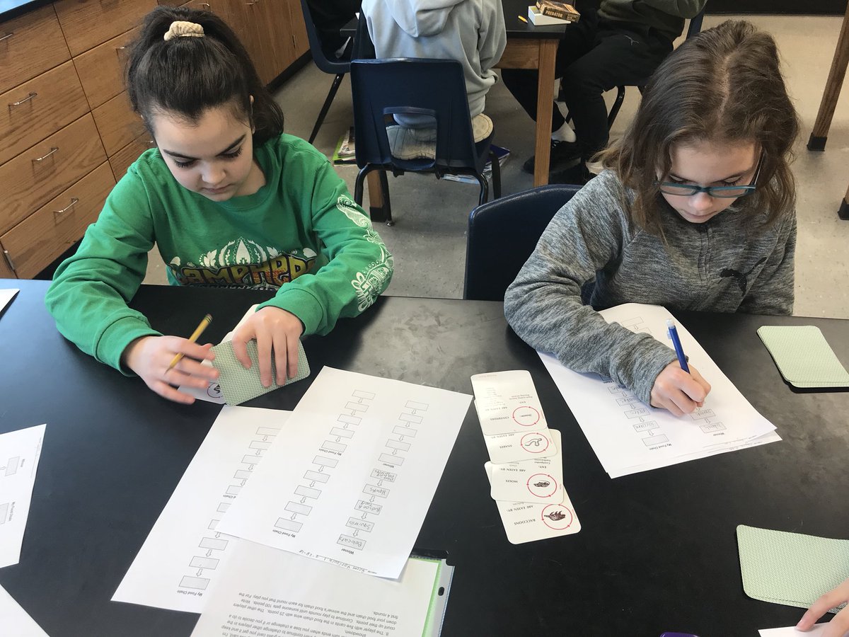 jgschlenkert's tweet photo. We learn how energy moves through the ecosystem playing “Predator: The Forest Food Chain Game”. @PagePanthers @PageSciDept #Wearelamphere https://t.co/OyaFrigUxD