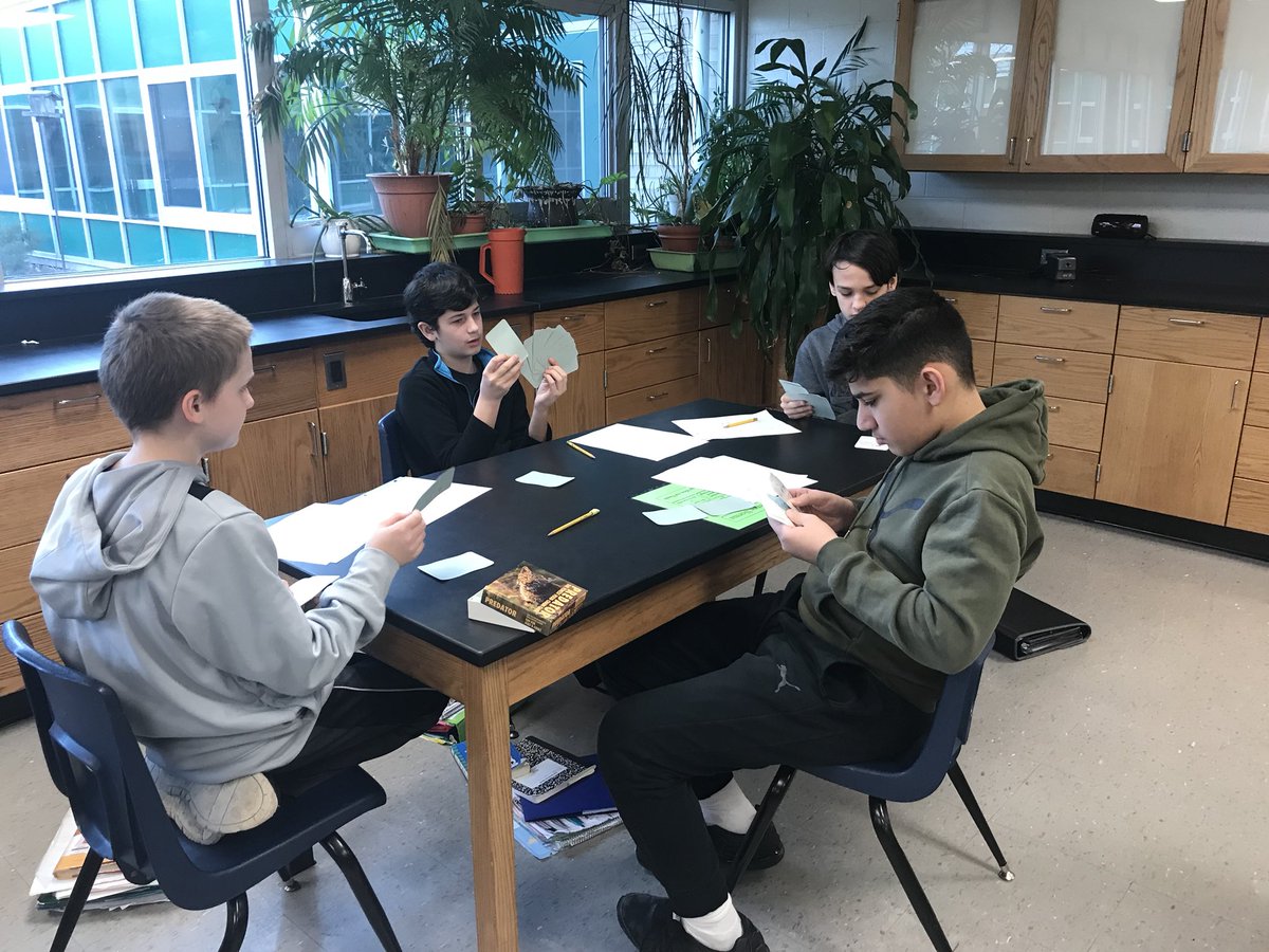 jgschlenkert's tweet photo. We learn how energy moves through the ecosystem playing “Predator: The Forest Food Chain Game”. @PagePanthers @PageSciDept #Wearelamphere https://t.co/OyaFrigUxD
