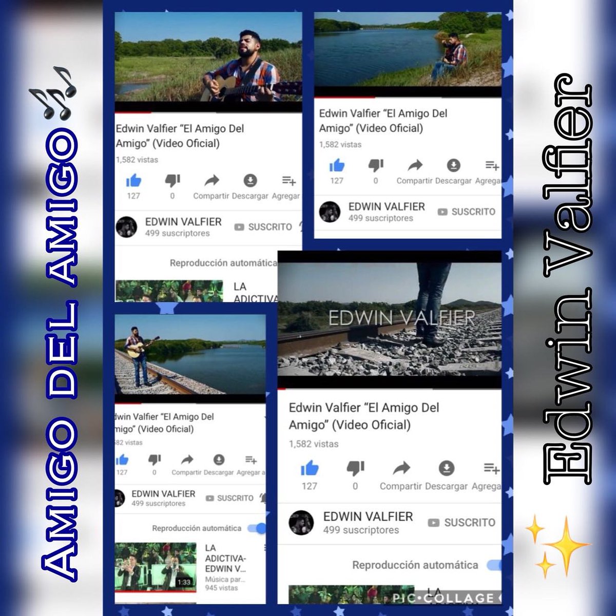EstrellasEdwinV's tweet photo. Excelente miercoles!!!
🚨los invitamos aver el  🎬 🎥 VIDEO De @edwinvalfier #AmigoDelAmigo
Que esperas  corre 🏃‍♂️🏃‍♂️  a  📲  #YouTube y disfruta de ese video y de muchos!!!  
#LasEstrellasDeEdwinValfier✨ https://t.co/Nmx7M3vVBT