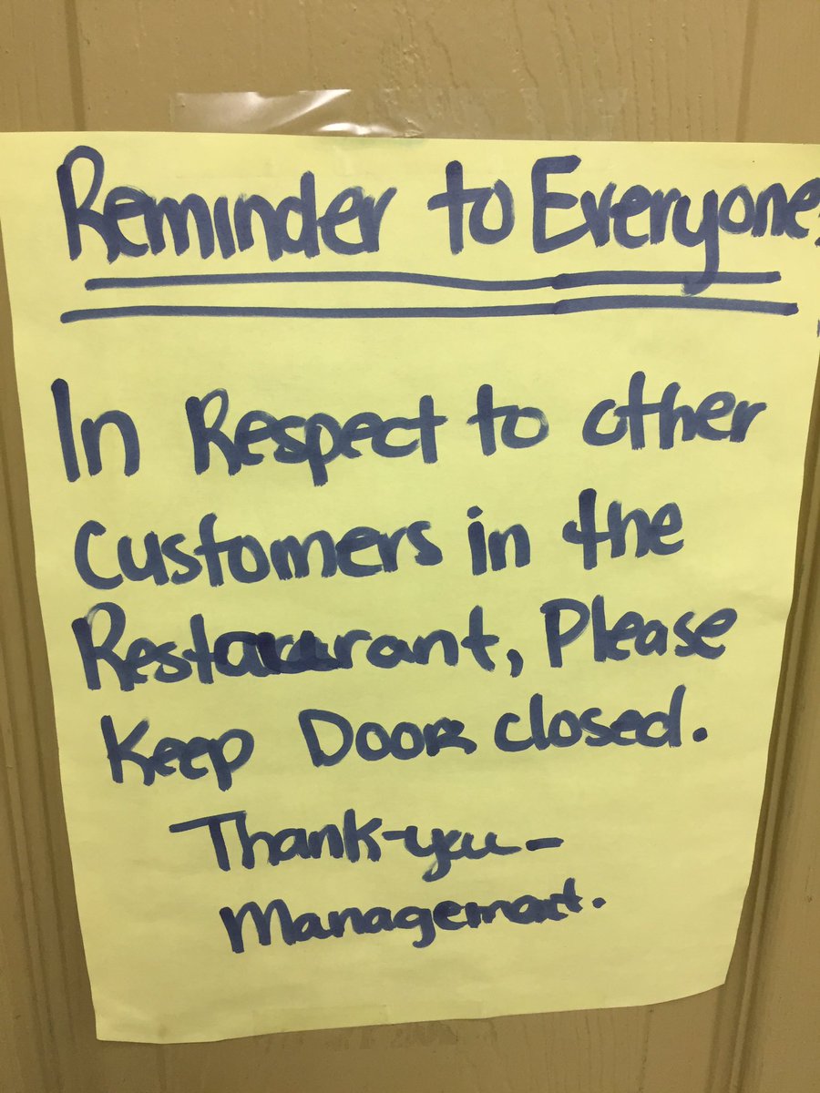 Considering there is only a toilet in this bathroom restaurant - I didn't think it needed to be said... but apparently😳#BancroftProud #wow