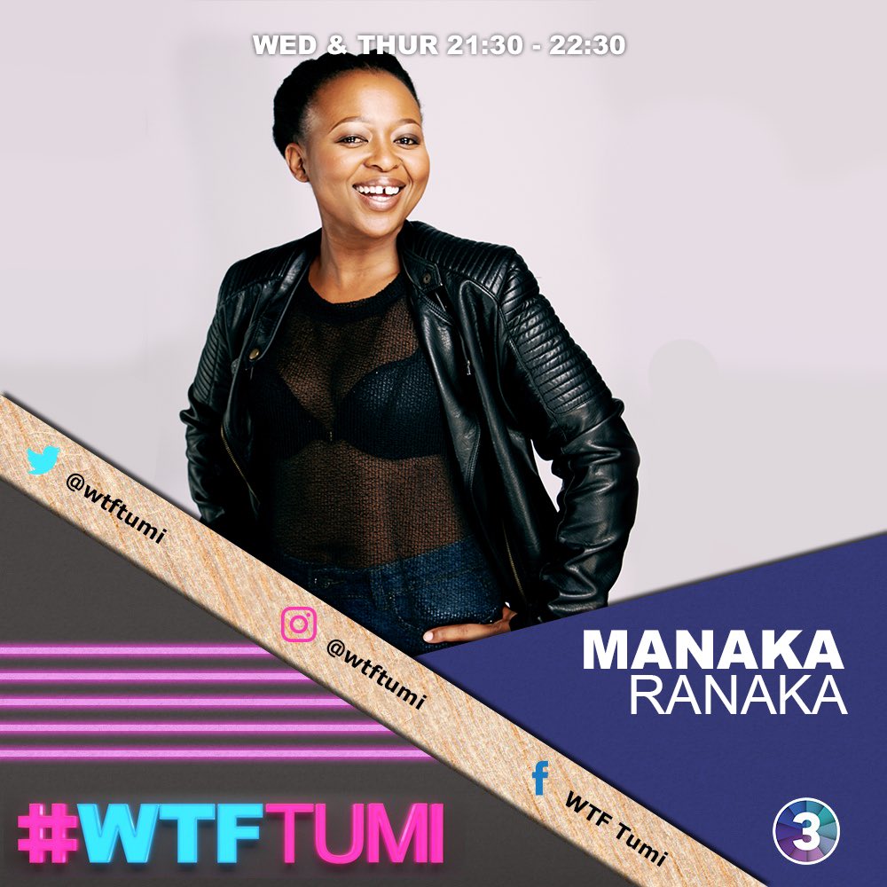 wtftumi's tweet photo. Tonight we’re serving you double the trouble with 2 of the Ranaka sisters @dineoranaka and @ManakaRanaka joining us on the show alongside talented @bongane_sax closing off the month of love with the smooth sounds of his saxophone. Catch it tonight at 9:30pm on @SABC3. #WTFTumi https://t.co/jYe4DQEIrC