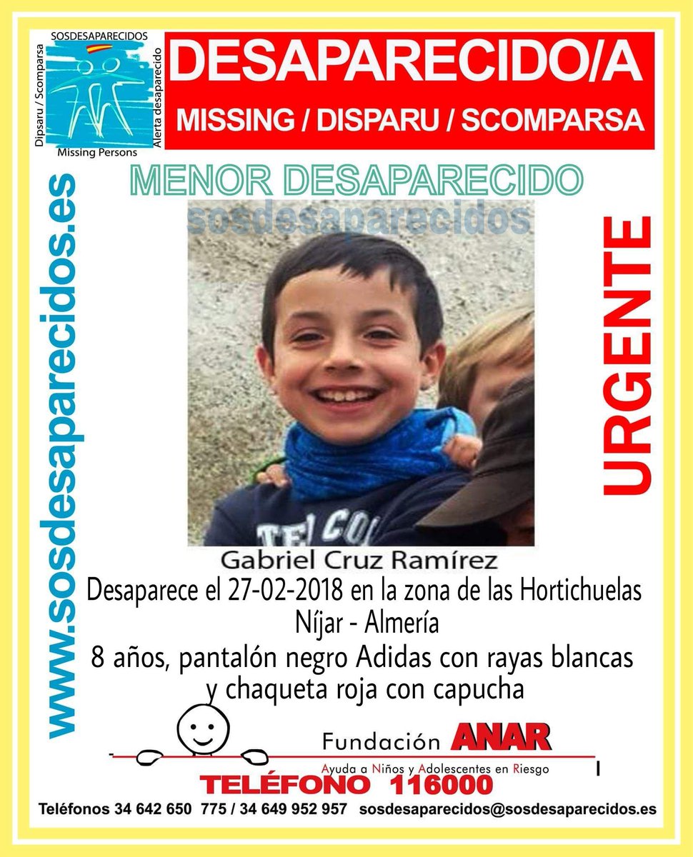 InmaOrquin's tweet photo. Ayudemos,que llegue sobretodo a la zona de Almería,por favor #BuscandoAGabriel https://t.co/YyOJ6v9CIr