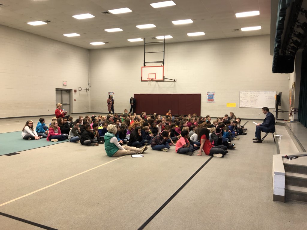 Jenkins5th's tweet photo. Mayor of Stanley Steve Denton reads to the fourth grade at Kiser@GCSchoolsmedia@KiserElementary#gcsk12 https://t.co/YpaayLNEtK