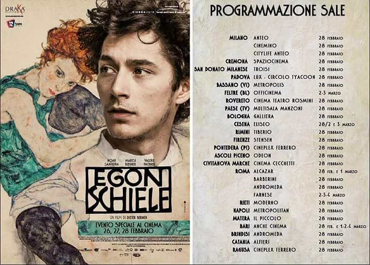 DrakaCine's tweet photo. Ecco gli ultimi aggiornamenti con nuove sale a marzo! Correte #alcinema per #EgonSchiele. 
A Bari presso l'#anchecinema oggi 28 febbraio e 1-2-4 marzo. Prenotate i vostri biglietti https://t.co/SZqzPuSpcv