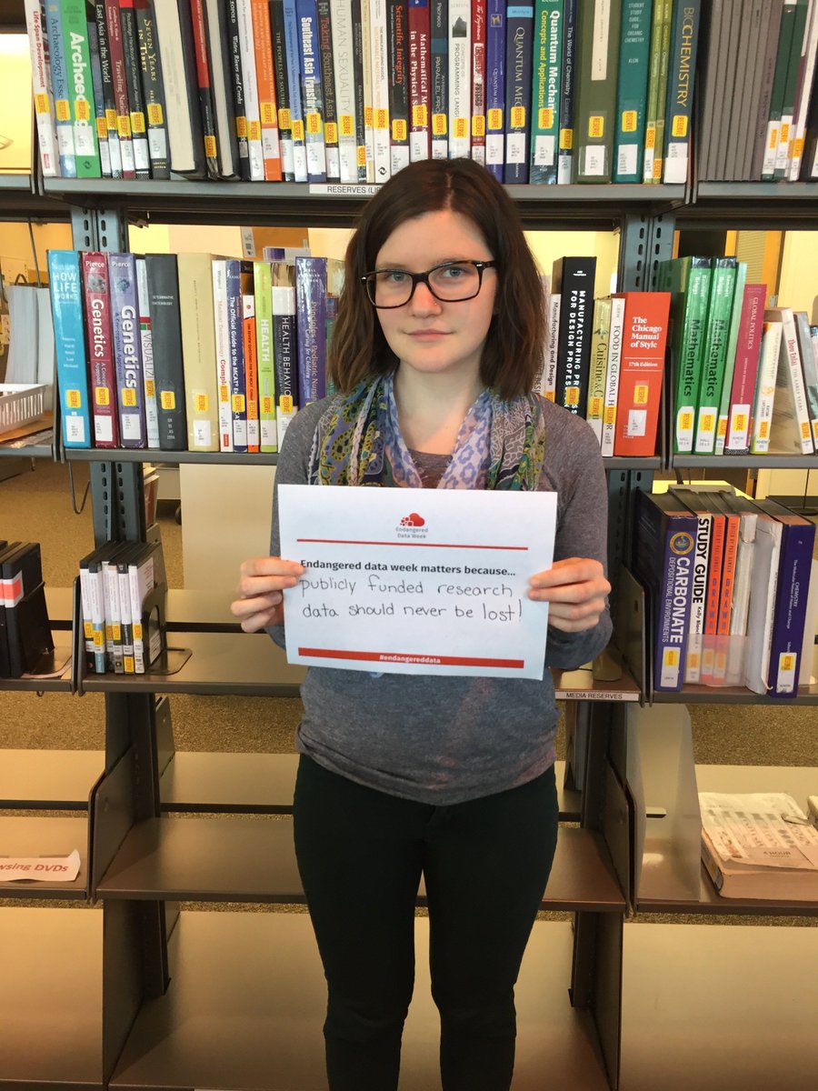 JMUlibraries's tweet image. Stop by Rose &amp;amp; Carrier Libraries and share what you think public data means to you and why #EndangeredDataWeek matters! Look for the whiteboard in each lobby.

@AlyssaValcourt, JMU's Science &amp;amp; Math Librarian, shares some of her thoughts on #EndangeredData: