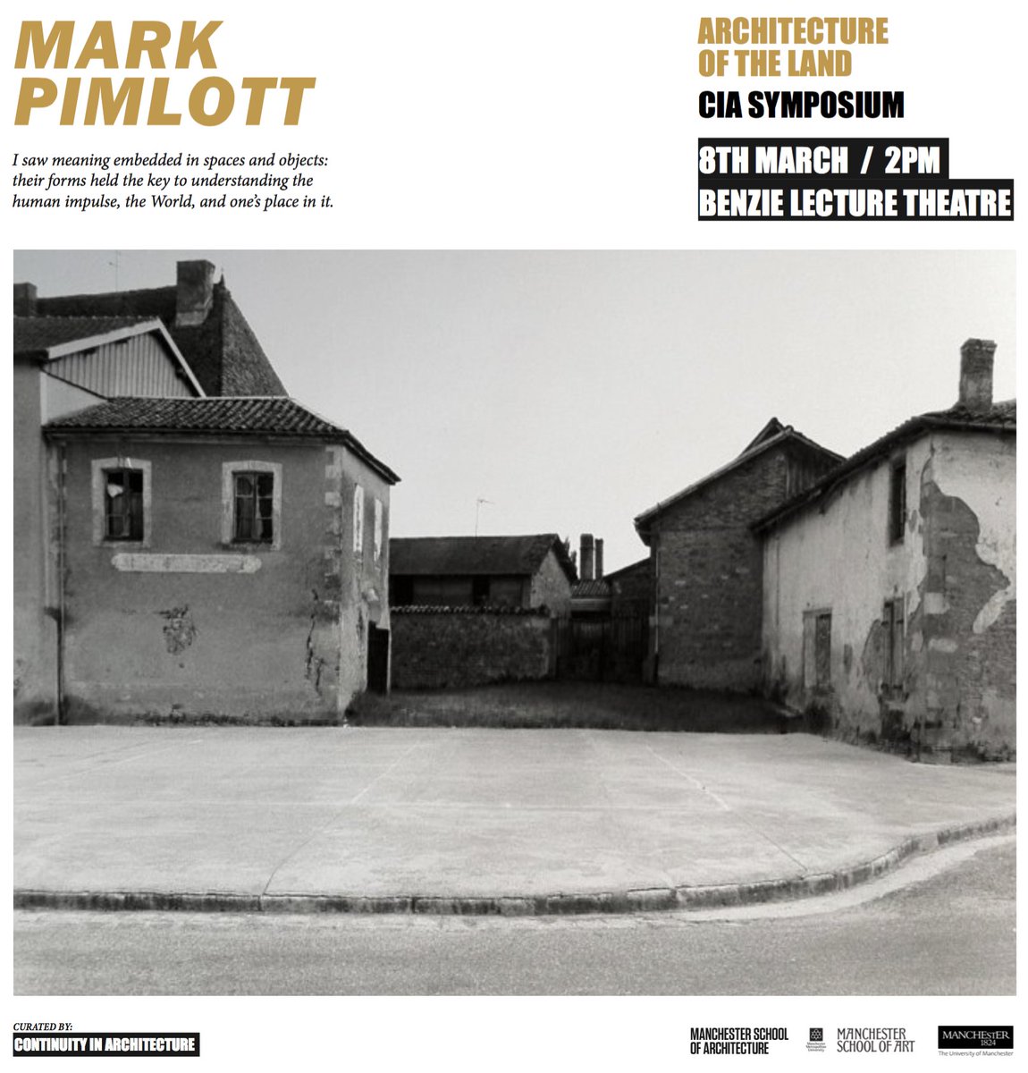 sallystone's tweet photo. Architecture of the Land #continuitymsa symposium at the Manchester School of Architecture on March 8th: All Welcome https://t.co/0jN4qbquUi