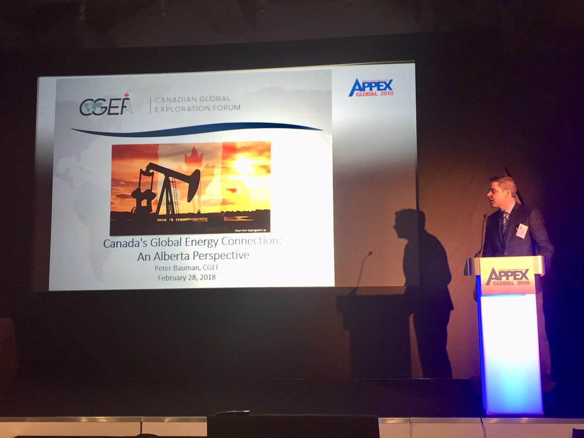 Alberta_UK's tweet image. Peter Bauman of @CGEF_Calgary speaking at Global #APPEX in London @AB_EDT