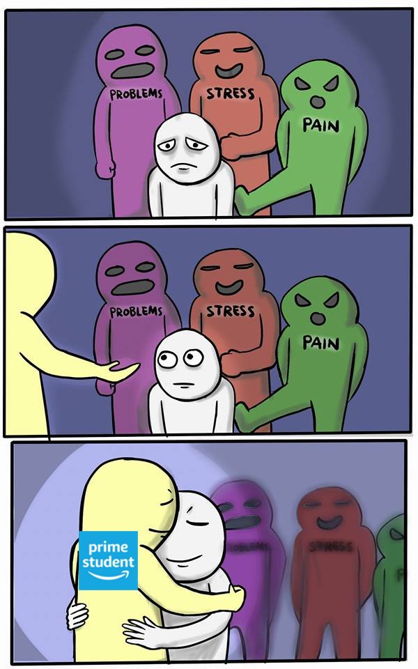 AmazonAtUVA's tweet image. Exams having you down? Treat yourself on Amazon, it will be okay #ad #PrimeStudentRep