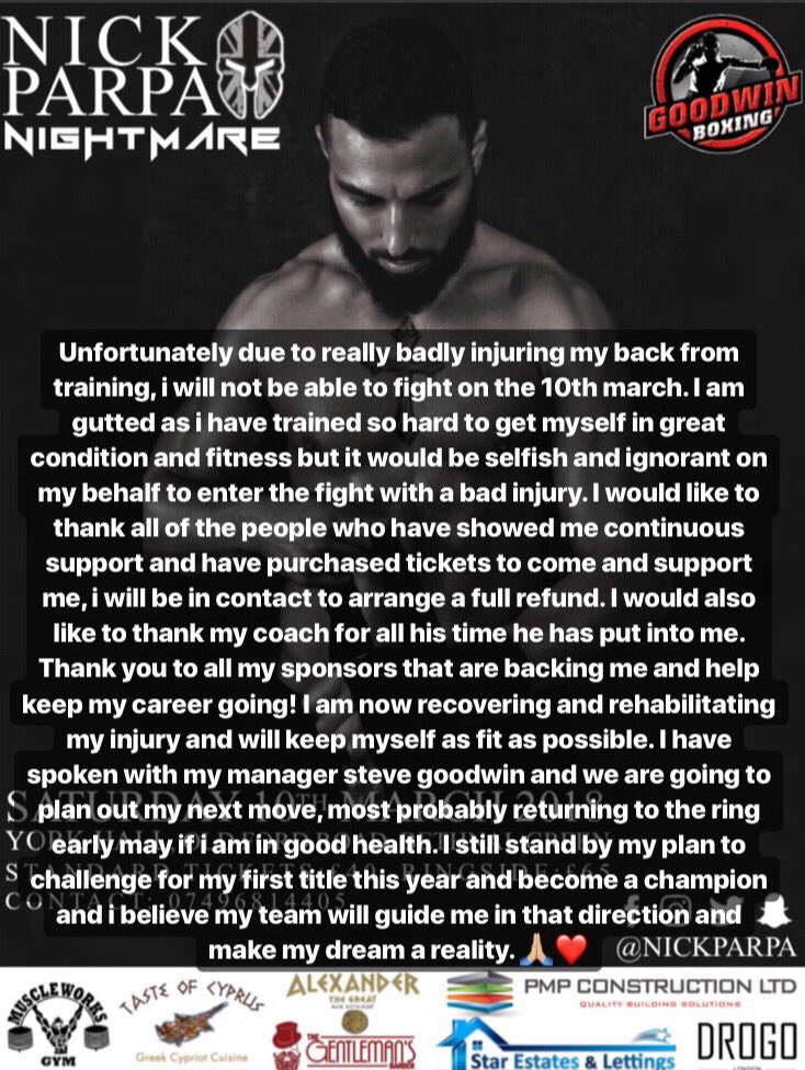 Nick “Nightmare” Parpa 🇬🇧🇨🇾 (@nickparpa) on Twitter photo 
