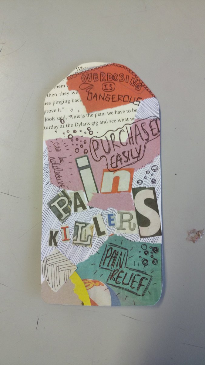 Just one of the many pieces of art highlighting drug use made by our year 9 &amp; 10 students today <a href="/fgs/">fgs</a> #healthandwellbeingday