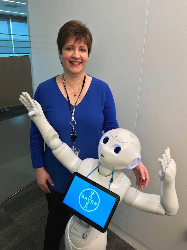 debraquiat's tweet image. Just back from a 2-day meeting discussing training #Bella the Bayer bot with my new #data_modeling #skills! Bella is a delight! Working with my counterparts in #Germany was wonderful!