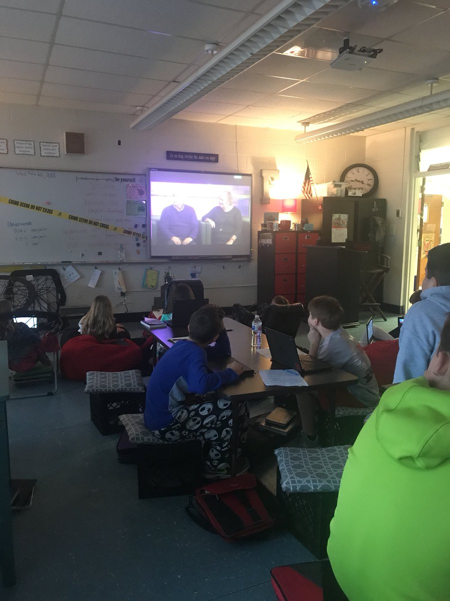cffreeman's tweet photo. Thanks @hwinkler4real @linoliver for inspiring us this morning! #Skype2Learn https://t.co/w91K6xcWqe