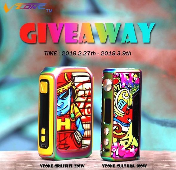 #RETWEET AND #FOLLOW
Vape giveaway – Vzone Graffiti 220W to be won
findmevape.com/vape-giveaway-…
#Vapegiveaway #vapedeals #vapetricks #vapelife #vapeon #vaping 
#vape
follow <a href="/vzonetech/">vzonetech</a> <a href="/Findmevapes/">Find Me Vapes</a>