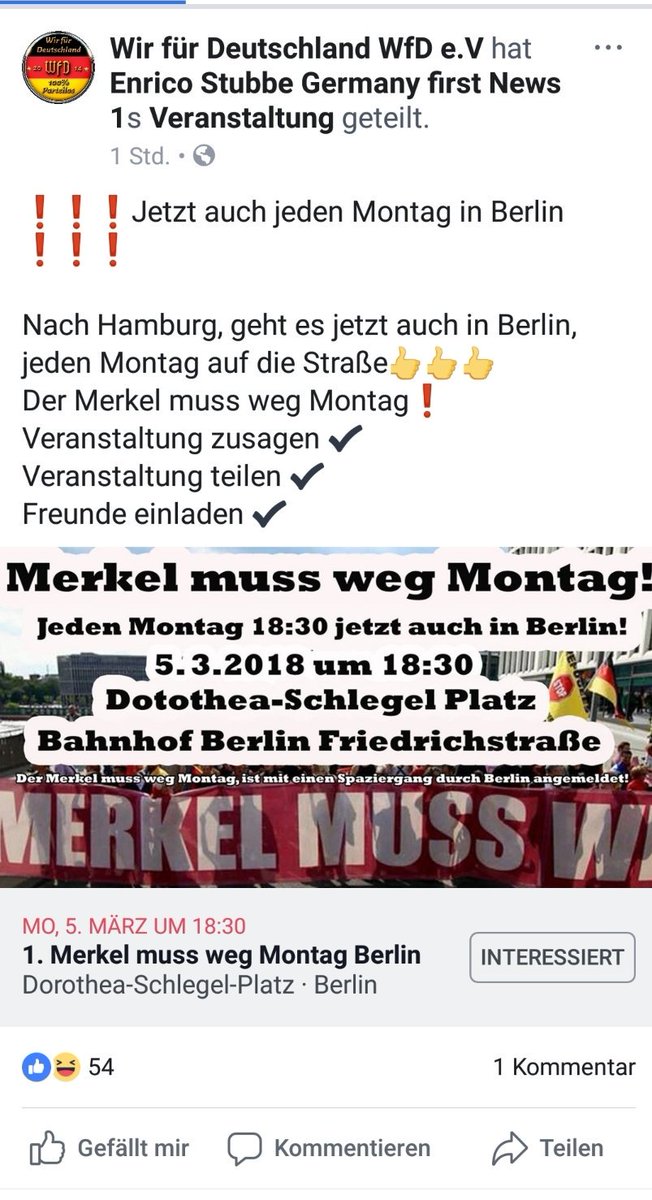 SabomJ's tweet photo. Stubbe will wohl montags 1 "Demo" wie in HH organisieren. Weil #baergida ja so erfolgreich ist. Nach #b0303 geht's also mit #b0503 und #nobaergida weiter. Nazis nerven. #alerta @nopegida_berlin @BerlingegenNazi https://t.co/utj7MSBAiX