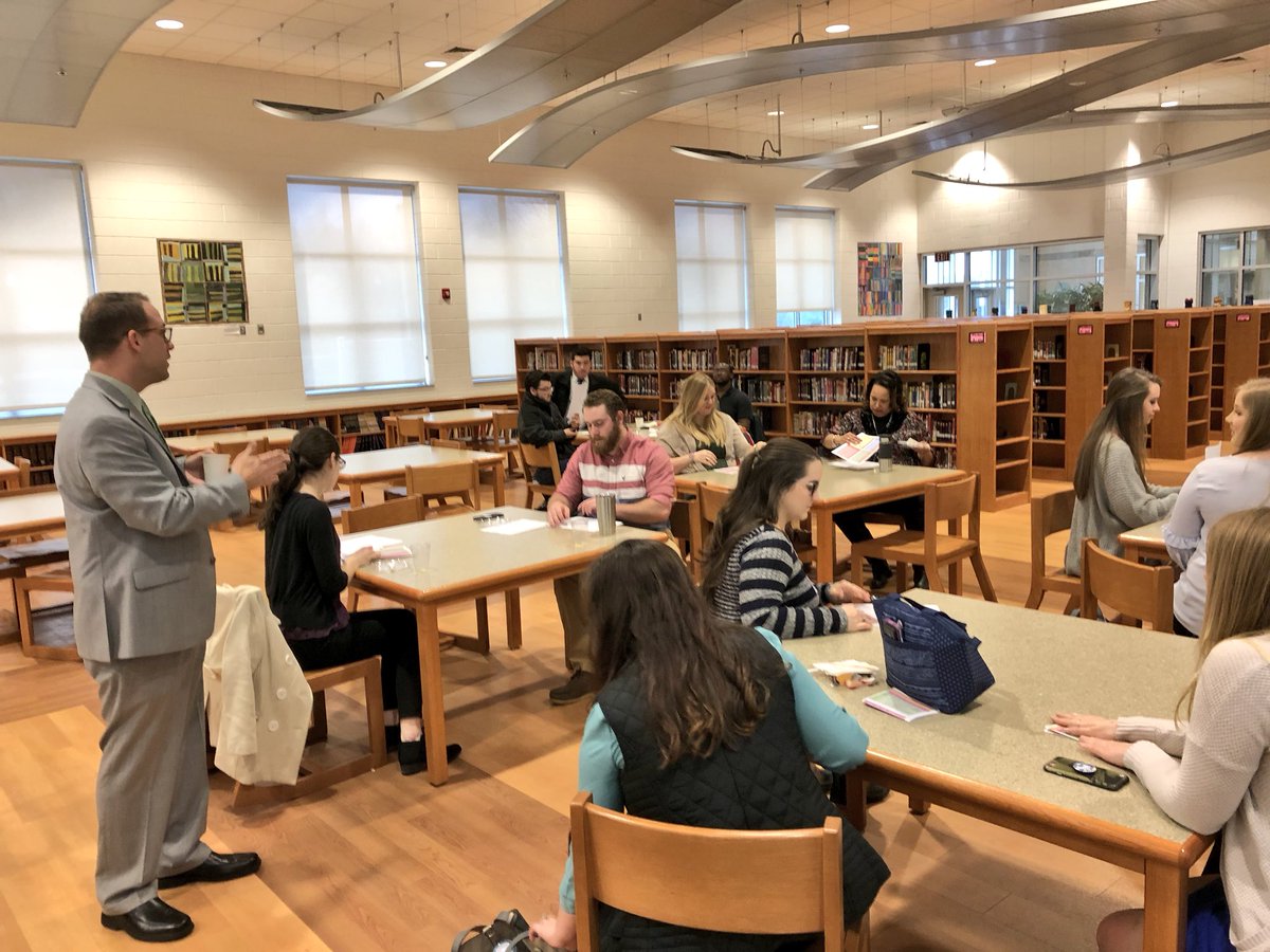 gwusoe's tweet photo. Our #educ350 class is spending a full day at @ShelbyMid today. Thank you, Dr. Bridges, for providing a detailed overview of the school and sharing all of the great initiatives the school has in place to help all learners succeed. .@CleveCoSchools .@bjhunnell .@gardnerwebb https://t.co/Y2BqZrrMuf