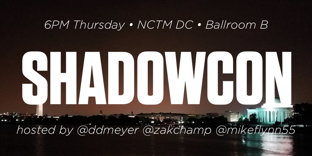 It's on! Keep an eye on the #ShadowCon18 feed. We've got details coming over the next few weeks. We can't wait to join you in person or virtually at the <a href="/NCTM/">NCTM</a> live event in Washington D.C.