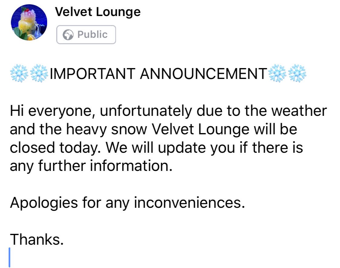 VelvetLoungeGL's tweet photo. ⛄️⛄️⛄️ https://t.co/kG3Av563Wd
