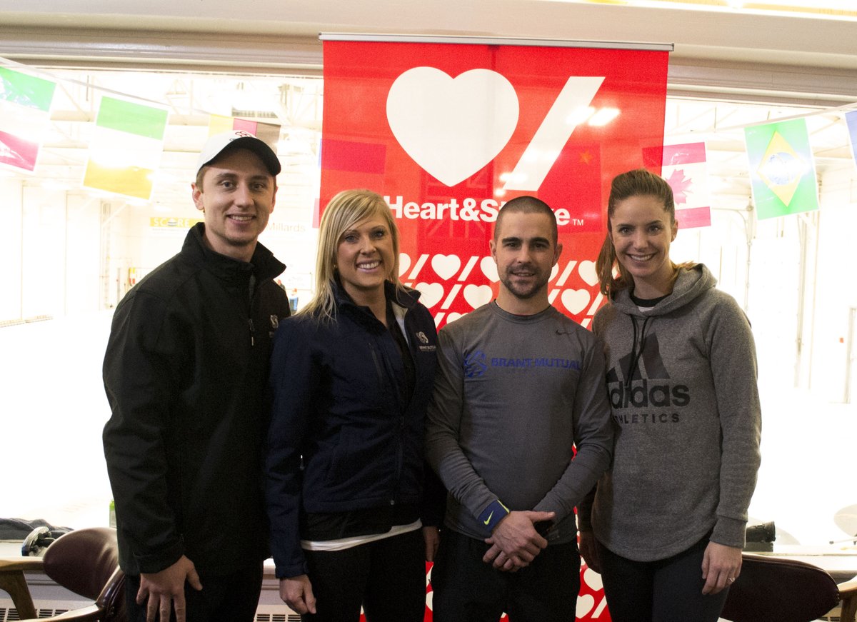 Brenton Pidsadny, Jennifer Ahlstedt, Rob Nagy and Breagh Lengyell represented at the Brantford Chapter of the Heart and Stroke Foundation's 23rd annual Curl For Stroke Bonspeil! The event raised $21,165.00 for life saving research!!! Congrats Team Brant Mutual!  #heartandstroke