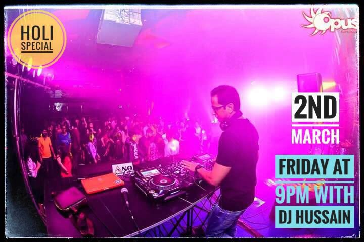 opusbangalore's tweet photo. What better way to celebrate the festival of Colours #Holi2018 DJ Hussain https://t.co/mMEgdNyajg