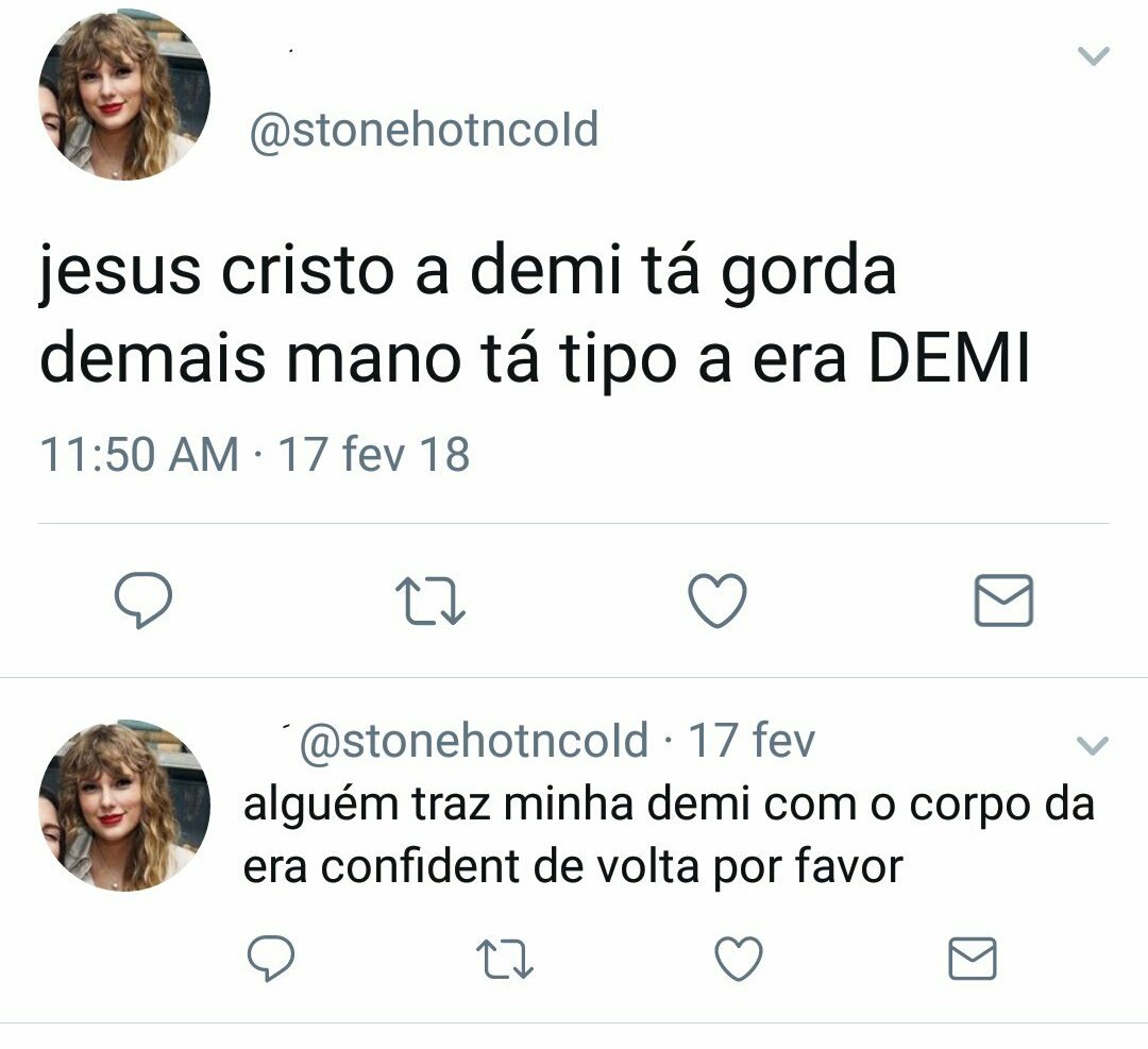 akenology's tweet photo. mesmo depois da demi dizer no começo de fevereiro que tinha parado com a dieta e ganho um pouco de peso e que tem sido uma luta e que estava MAIS FELIZ por não estar se restringindo a certos alimentos, alguns de vocês tem a cara de pau de fazer comentários como esse? https://t.co/RWSma1AQMR