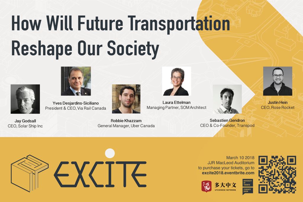 <a href="/UTChinese/">多大中文 - UTChinese</a> and UTSU are hosting a conference next week! Join the CEO of <a href="/SolarShipInc/">Solar Ship</a> and the Canadian SpaceX Hyperloop Competition Team from Waterloo in discussing the Rise of Innovative Transportation! 

facebook.com/events/2790744…