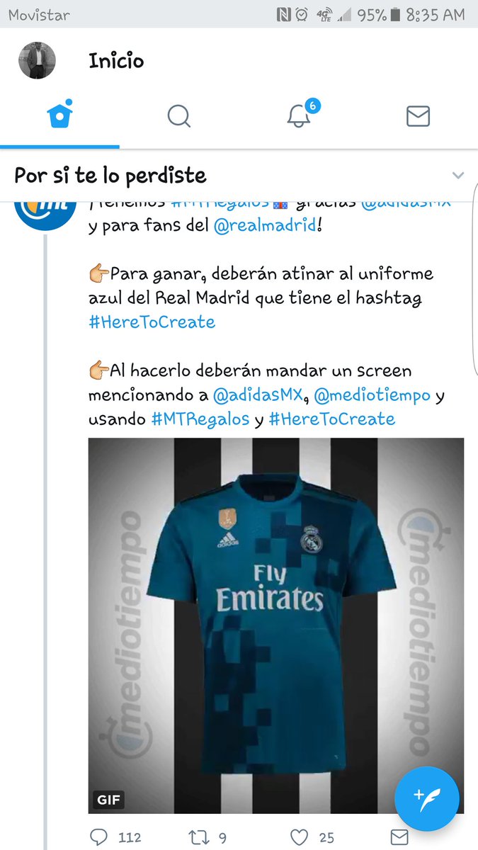 8DC7's tweet photo. @mediotiempo @adidasMX @realmadrid @adidasMX @mediotiempo y usando #MTRegalos y #HereToCreate https://t.co/hpaxfp9zAn