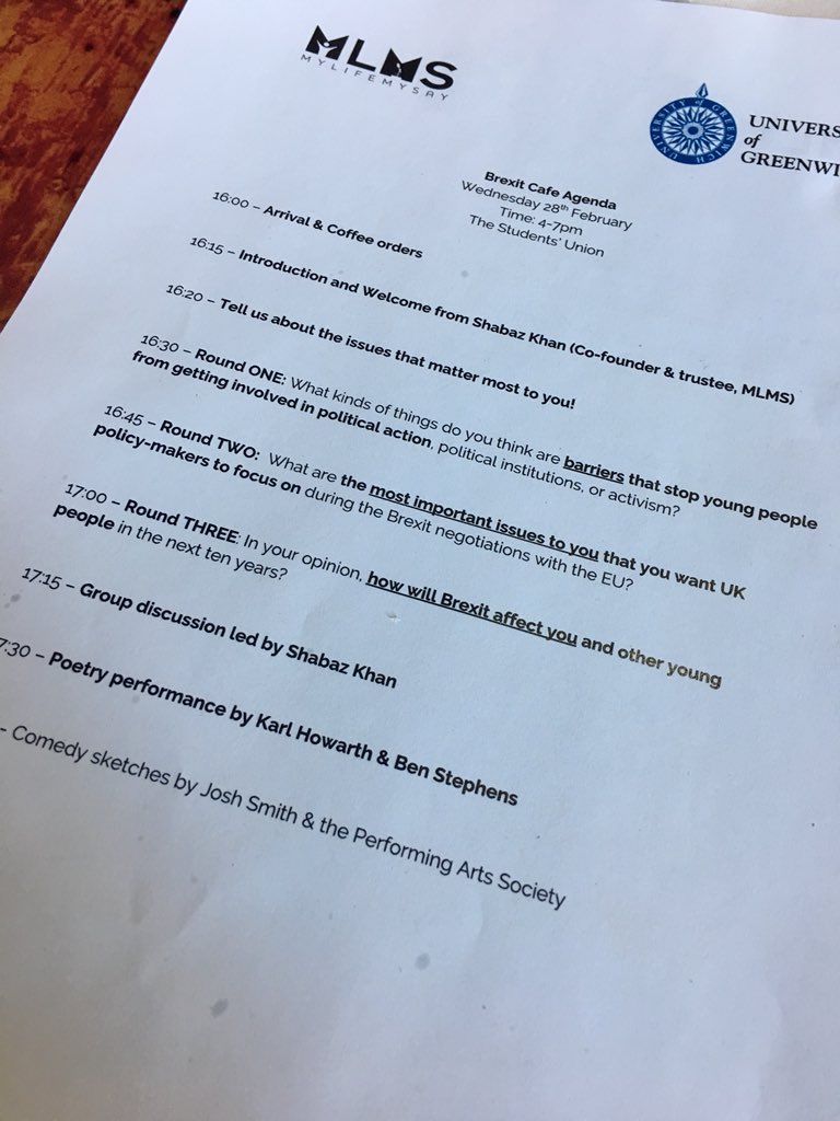 UoGPolitics's tweet photo. Looking forward to the Brexit Cafe later #MLMS https://t.co/vjM6TH5qaJ