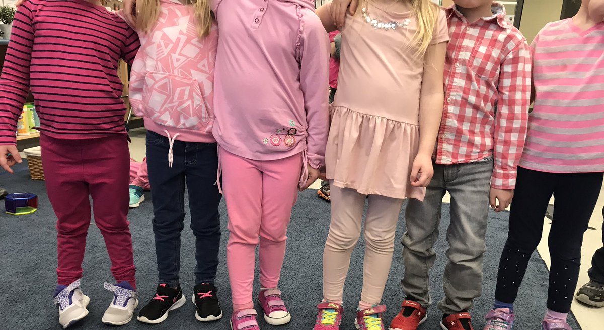 MrsCofell's tweet photo. Are you wearing pink today? #PinkShirtDay2018 #antibullying @GEDSB @CobblestoneES https://t.co/PMP9dmn765
