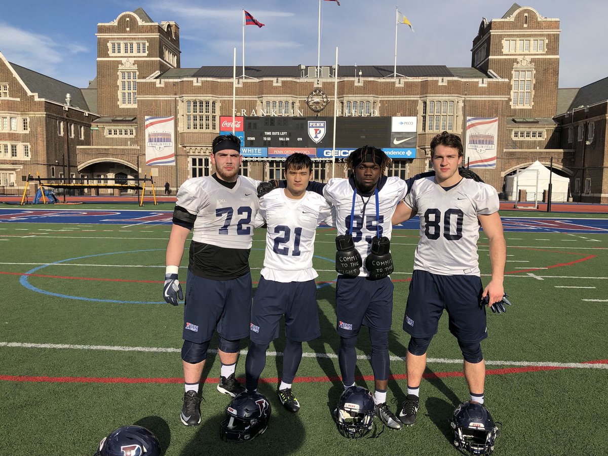 PennFB's tweet photo. Congratulations to Ace, Abe, LB, and Logan - this week's Offensive Team of the Week #CommitToTheFight https://t.co/Z4FaQTRAqt