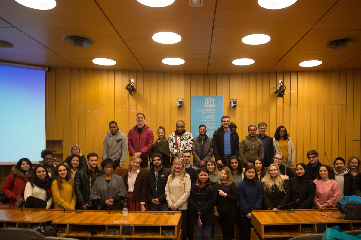 baldwin_ash's tweet photo. Great time @UNESCO yesterday meeting the #InternationalRelations undergraduates from @UniWestminster to discuss #youth #development #developmentcomms https://t.co/tA22kJ2szB